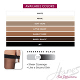 Hanes Women's Silk Reflections Thigh High Stockings Sheer Toe 720, Barely Black, A-B
