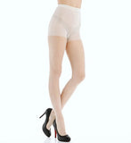 Hanes Women's Control Top Sheer Toe Silk Reflections Panty Hose, Jet, C/D