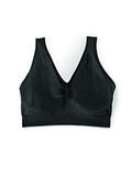 JUST MY SIZE womens Pure Comfort Plus Size Mj1263 Bras, Black, 5X-Large US