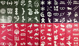 Eagle Art Face Paint Stencils | Bigger Stencils | X-Large 2x2.4, Large 2x1.8, Medium 2x1.4 Size | Flex to Follow Contour Body & Face for Perfect Application | Reusable Adhesive Stencils