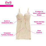 Maidenform womens Convertible With Built-in Bra & Anti-static Fl2304 shapewear full slips, Latte Lift, 38C US