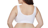 JUST MY SIZE womens Pure Comfort Front Close Wirefree Mj1274 Bra, White, 3X US