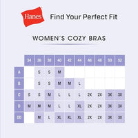 Hanes Women's Cozy Seamless Wire Free Bra, Black, Large
