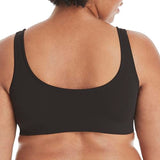 Hanes Women's Cozy Seamless Wire Free Bra, Black, Large