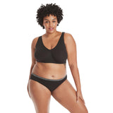 Hanes Women's Cozy Seamless Wire Free Bra, Black, Medium