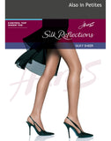 Hanes Women's Control Top Sheer Toe Silk Reflections Panty Hose, Grey, C/D