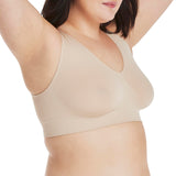 Hanes Women's Cozy Seamless Wire Free Bra, Nude, X-Large