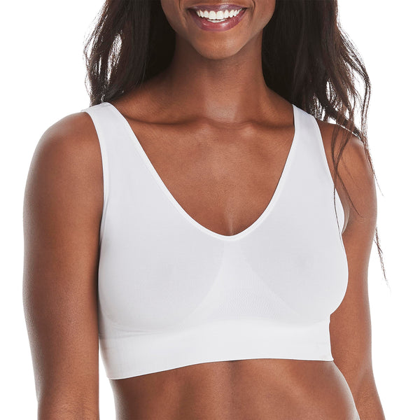 Hanes womens Get Cozy Pullover Comfortflex Fit Wirefree Mhg196 bras, White, Small US