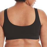 Hanes Women's Cozy Seamless Wire Free Bra, Black, Small