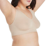 Hanes Cozy Seamless Women's Wireless Bra Nude L