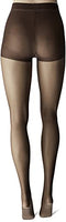 Hanes Women's Control Top Sheer Toe Silk Reflections Panty Hose, Barely Black, C/D