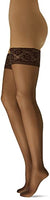 Hanes Silk Reflections Women's Lace Top Thigh High, Barely Black, E/F