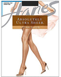 Hanes Silk Reflections Women's Absolutely Ultra Contol Top Pantyhose Sheer Toe 707, Jet, A