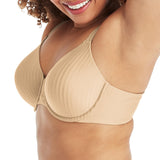 Playtex Women's Secrets All Over Smoothing Full-Figure Underwire Bra US4747, Nude Stripes, 36DD