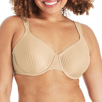 Playtex Women's Secrets All Over Smoothing Full-Figure Underwire Bra US4747, Nude Stripes, 36DD