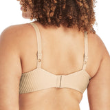 Playtex Women's Secrets All Over Smoothing Full-Figure Underwire Bra US4747, Nude Stripes, 36DD