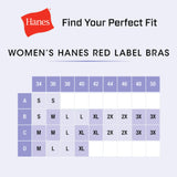 Hanes Women's Smooth Comfort Wireless, Seamless Full-Coverage T-Shirt Bra, Moisture Wicking, Single, Black/Black, 2-Pack, Small