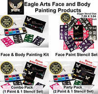Award Winning Face & Body Paint Professional Palette by Eagle Art  Water Based Paint  Non-Toxic Hypoallergenic  FDA Approved Completely Safe Cosmetic Grade Face painting Kit  Ideal for Kids, Adult