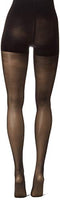 Hanes Silk Reflections Shaper Panty Sheer-Toe Support Pantyhose, Jet, AB