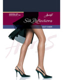 Hanes Womens Set of 3 Silk Reflections Control Top RT Pantyhose, E/F, Classic Navy