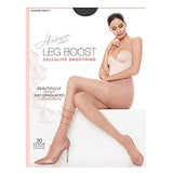Hanes Women's Leg Boost Cellulite Smoothing Pantyhose BB0001, Barely Black, E-F