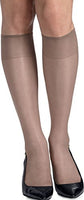 Hanes womens Silk Reflections Silky Sheer Knee Highs with Reinforced Toe 2-Pack(00775)-Soft Taupe-1 Size-2PK