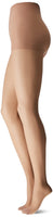 Hanes Women's Control Top Reinforced Toe Silk Reflections Panty Hose, Natural, C/D