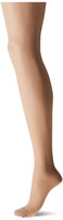 Hanes Women's Control Top Reinforced Toe Silk Reflections Panty Hose, Natural, C/D