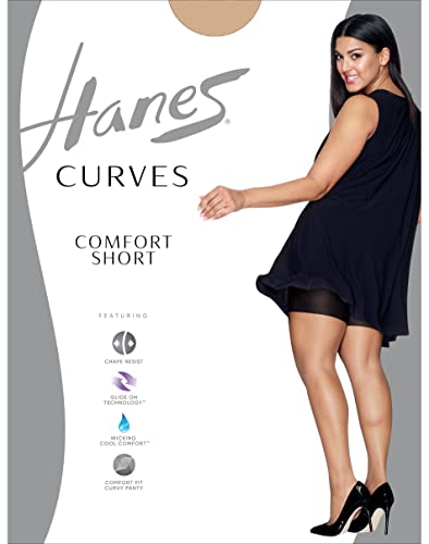 Hanes Women's Curves Comfort Short, Nude, 3X/4X