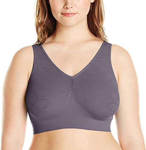 JUST MY SIZE Women's Pure Comfort Light Support Pullover Wireless T-Shirt Bra with Moisture-Wicking