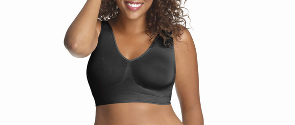 JUST MY SIZE womens Pure Comfort Plus Size Mj1263 Bras, Black, 5X-Large US