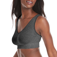 Hanes womens Cozy Seamless Wire-free Bra, Grey Heather, XX-Large US