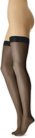 Hanes Women's Silk Reflections Thigh High Stockings Sheer Toe 720, Jet, E-F